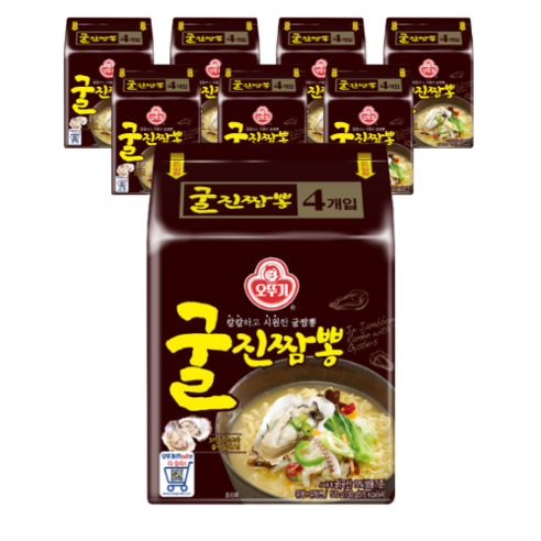 오뚜기 굴진짬뽕 라면 멀티팩 4p, 64개입