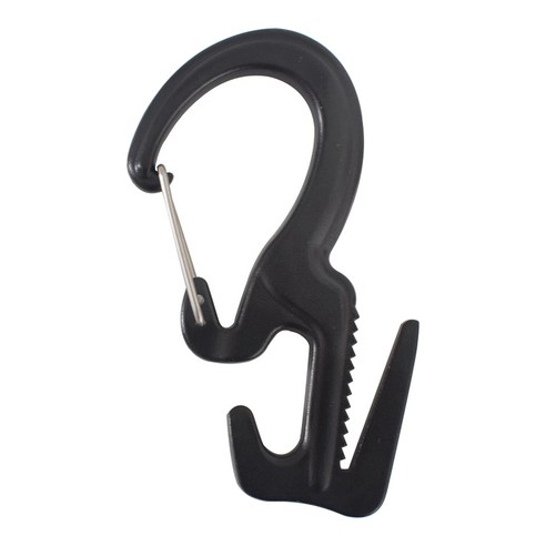 YSSHOP Carabiner 클립 스냅 스프링 걸쇠 후크 Keyring 캠핑 Karabiner 도구, 블랙, 스틸