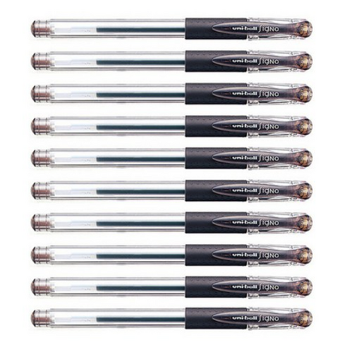 시그노 유니볼 펜 UM-151 0.28mm, 브라운블랙, 20개