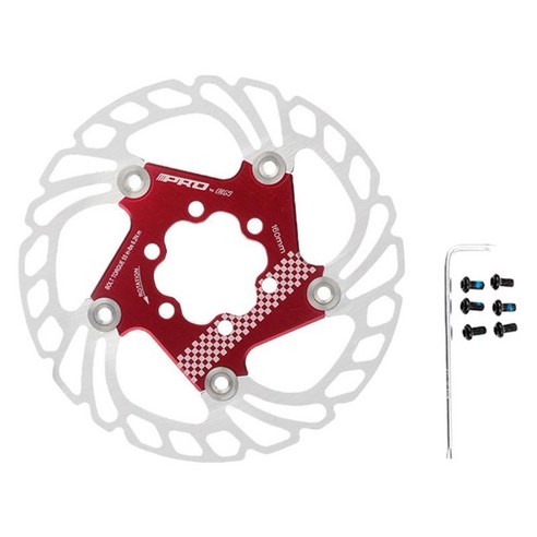 브레이크 디스크 로터 140MM/160MM/203MM 산악 자전거 플로팅 브레이크 디스크 로터 사이클링 자전거 브레이크 패드, 레드 160mm, 알루미늄 합금 스테인레스 스틸