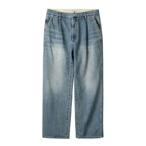 러프사이드 ROUGHSIDE Drape Denim Pants Light Blue