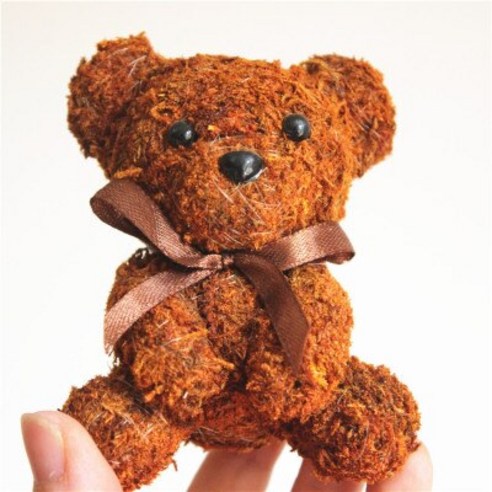 [LOVE MQ] 1pcs 자연 신선한 이끼 영원한 곰 인공 테디 보존 DIY 웨딩 파티 장식 생일 로즈 선물 상자, 하나, 갈색 눈