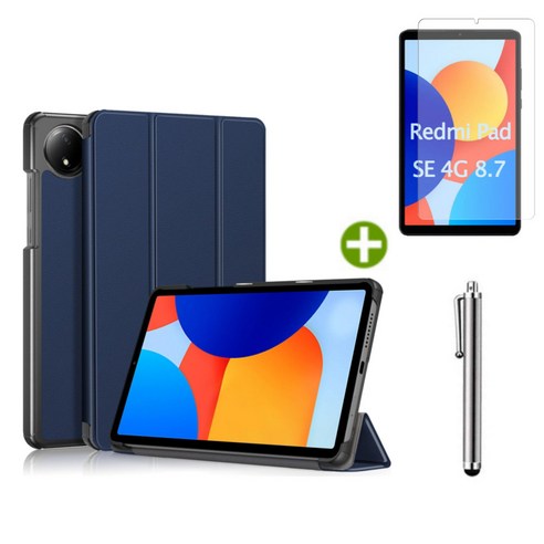 샤오미 레드미 패드 SE 8.7인치 전용 케이스 북커버 케이스나라 XiaoMi Redmi Pad SE 8.7, 네이비, 1개