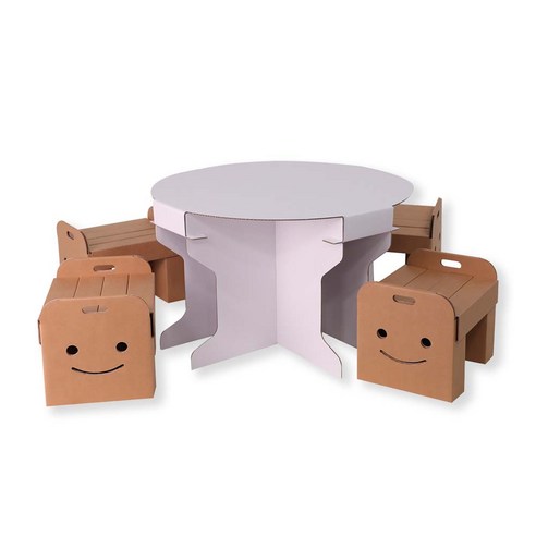키즈 원형 테이블 스마일 체어 2개입: 어린이를 위한 최적의 선택