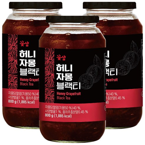 꽃샘 허니 자몽블랙티, 800g, 3개