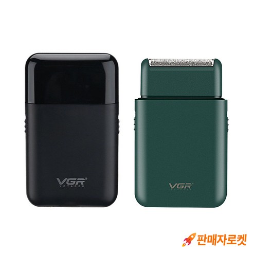 VGR 남성 미니 전기면도기 커터 여행 출장 차량용 면도기 V-390, 블랙