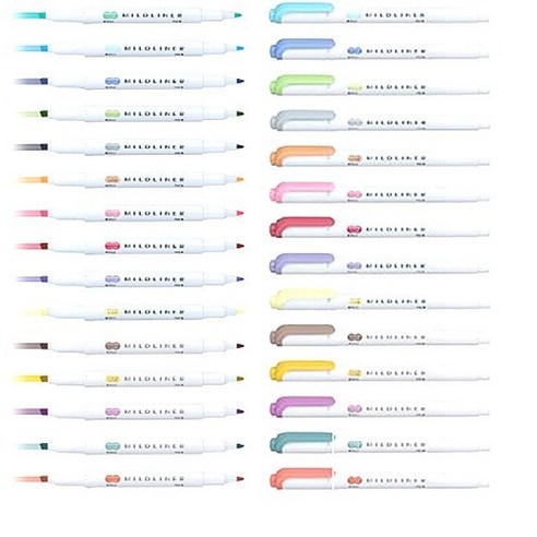 제브라 마일드라이너형광펜 35칼라, 1개, 엘로우(MY)