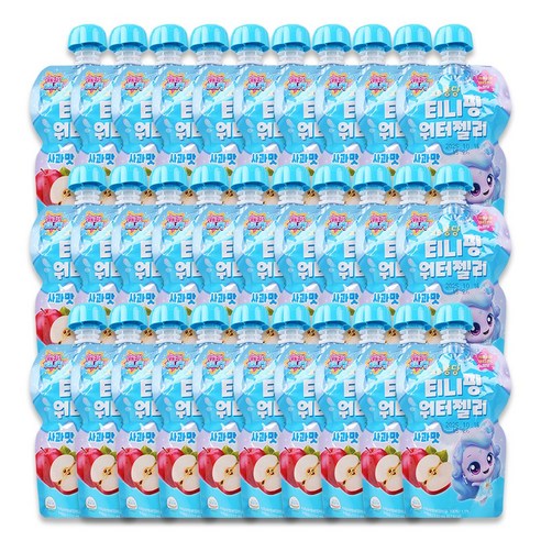 캐치티니핑 워터젤리 음료수 빛나핑 사과맛 10개, 3박스, 110ml