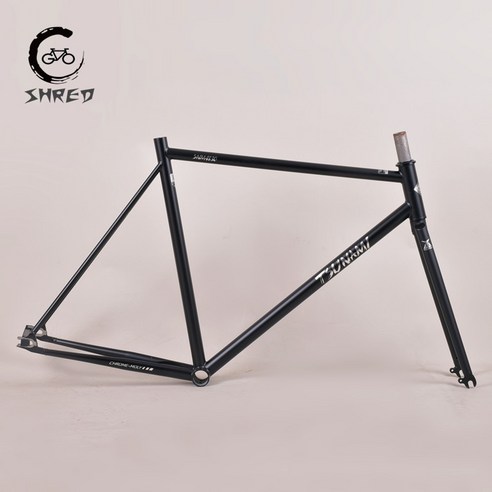 픽시프레임 700c snm4130 고정 기어 자전거 프레임 세트 52cm 55cm 크로몰리 스틸 레이싱 트랙 고정 자전거 프레임 자전거 부품, 우편 녹색, 5.matte black - 52CM