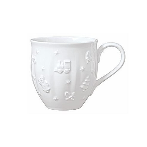 빌레로이앤보흐 - Toy's Delight 로얄 Classic 머그 with Handle Large Relief Pattern 프리미엄 자기 0.5 L 화이트 20S1035, Becher mit Henkel groß