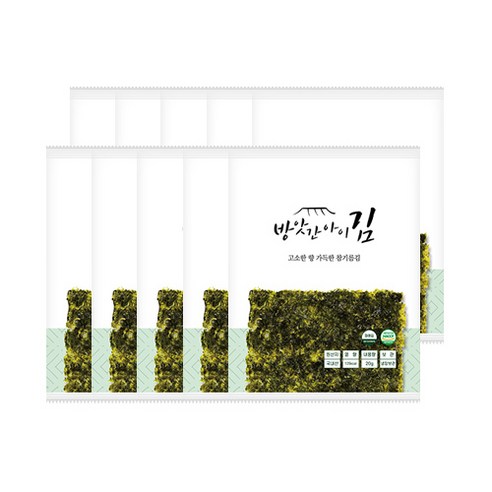 조미김 고소한 참기름김 20g 10봉 맛있는 선물세트