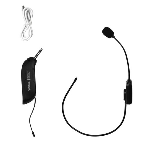 Ursmart UHF / 마이크로 무선 마이크 / 회의 / 회의 / 리버스 - 헤드셋 마이크, 블랙, 설명