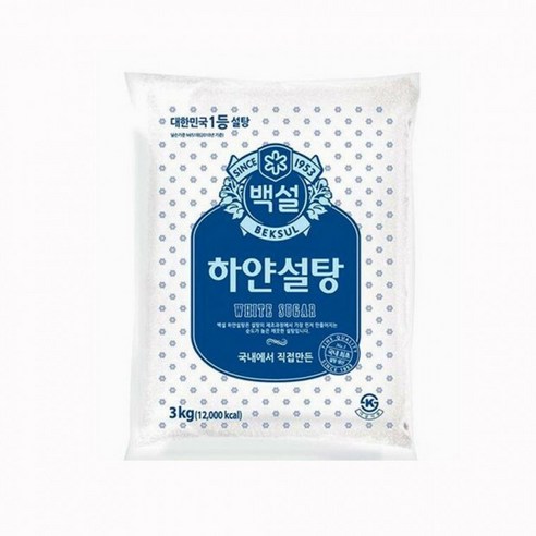 6개 1박스 CJ 백설 설탕 정백 3키로, 3kg, 1개