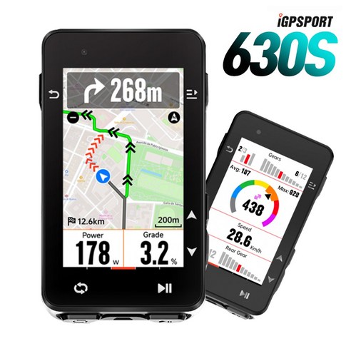 iGPSPORT iGS630S 자전거 GPS 속도계 네비게이션 풀컬러 어플연동, 1개