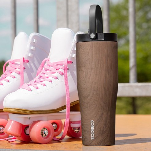 콕시클 대용량 빨대 텀블러 스트로우 보냉 진공 밀폐 go cup 30oz, 1세트, 890ml, wood