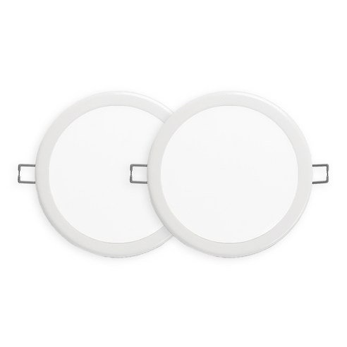 라인조명 LED 에코 6인치 다운라이트 15W 20W (주광/전구/주백), 2개, 주광색(흰빛) 15W