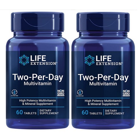 [2팩] 라이프 익스텐션투퍼데이 Life Extension Two-Per-Day 60 Tablets, 60정, 2개