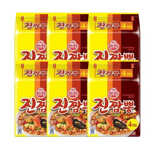 <올따옴> 오뚜기 진짬뽕멀티 4입 6봉지, 24개
