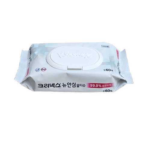 99.9% 살균소독으로 안심을 더하는 크리넥스 뉴안심물티슈