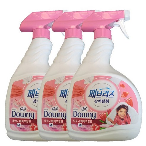 페브리즈 섬유탈취제 다우니 에이프릴향 대용량 본품, 900ml, 3개