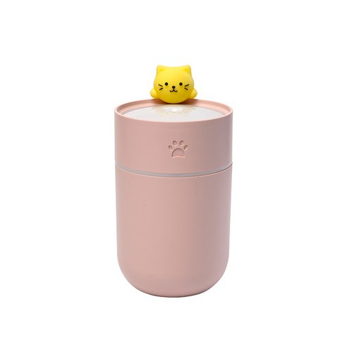 가습기 사무실 가정용 무음 미니 큐티 usb 안개 분무 보습기, 고양이 가습기 핑크
