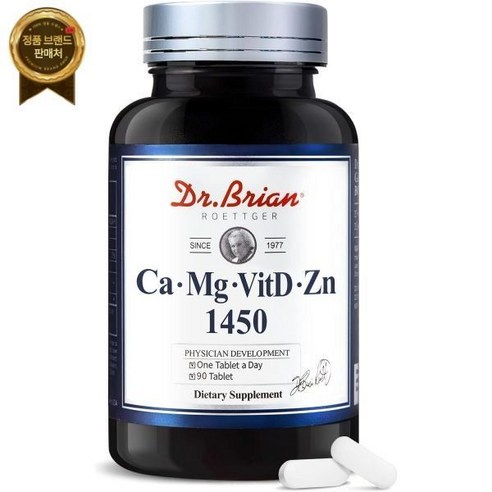 닥터브라이언 칼슘 마그네슘 비타민D 아연 1450 Ca Mg VitD Zn, 4개, 90정