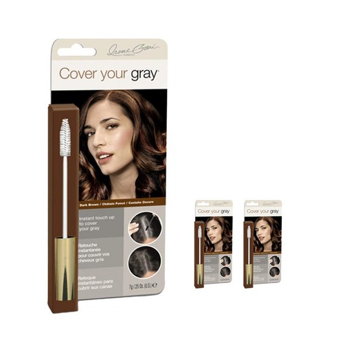 커버유어그레이 인스턴트 터치 업 헤어 마스카라 7g, Dark Brown, 3개