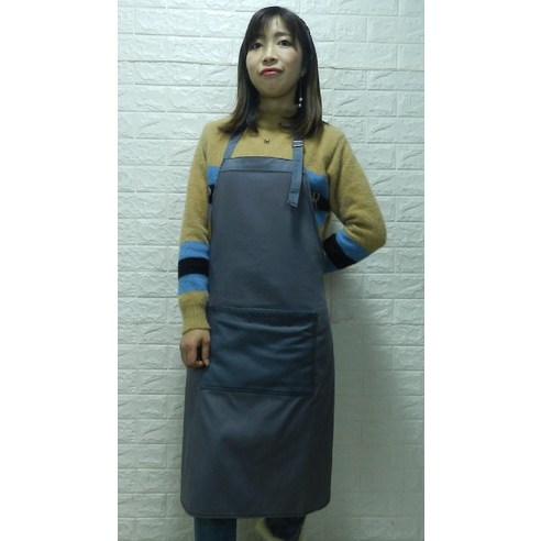 방지 캔버스 데님 앞치마 노동 보호 앞치마 작업 앞치마 소매 커버 용접 앞치마, 1 건, 와이드 어깨끈 회색 면 앞치마