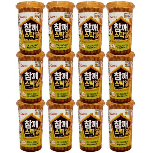 청우식품 참깨스틱 과자, 85g, 12개