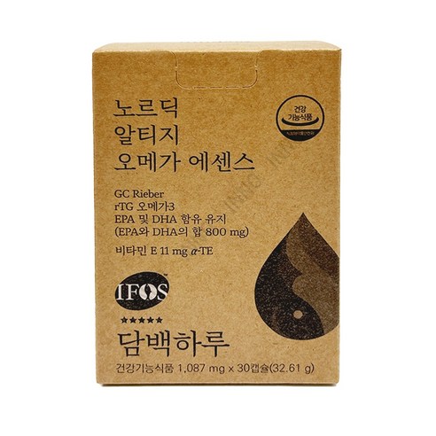 [담백하루]담백하루 노르딕 알티지 오메가 에센스 1087mg x 30캡슐 in, 30정, 1개