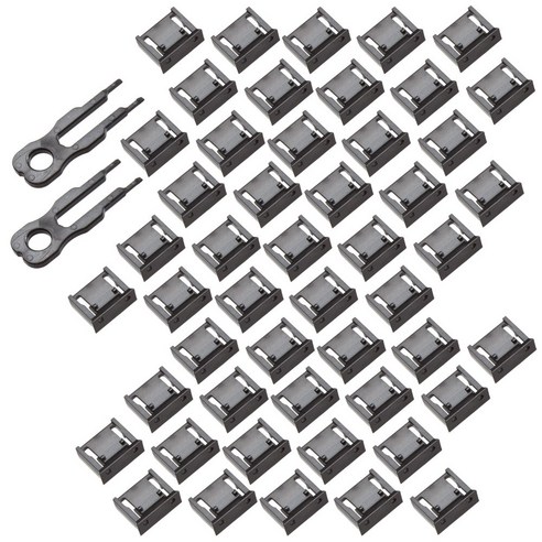 Fort Lee USB 포트락 잠금장치 키2pc 잠금알50pc 블랙, 50개