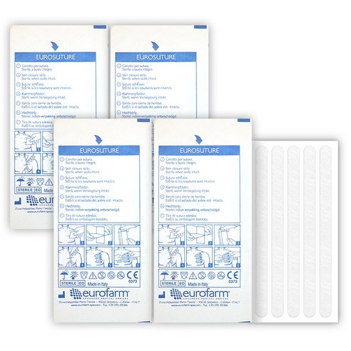 유로팜 유로슈처(eurosuture) 의료용봉합유지기(717440) 6x100mm 10스트립, 4개 서지너스봉합밴드