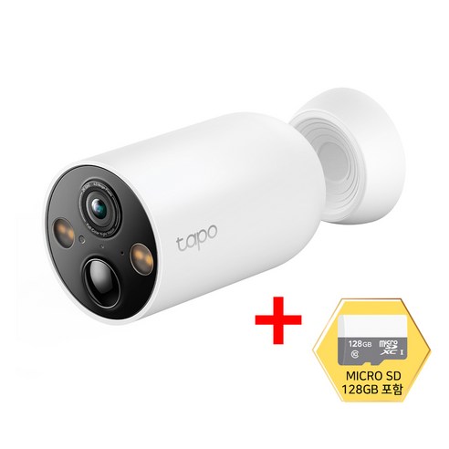 티피링크 Tapo TC85 CCTV + SD(128GB/256GB/512GB) 2K QHD Wi-Fi 무선 자석 브라켓 맘캠 홈캠 펫캠 CCTV / 공식 판매점, TC85-SD128GB, 1개