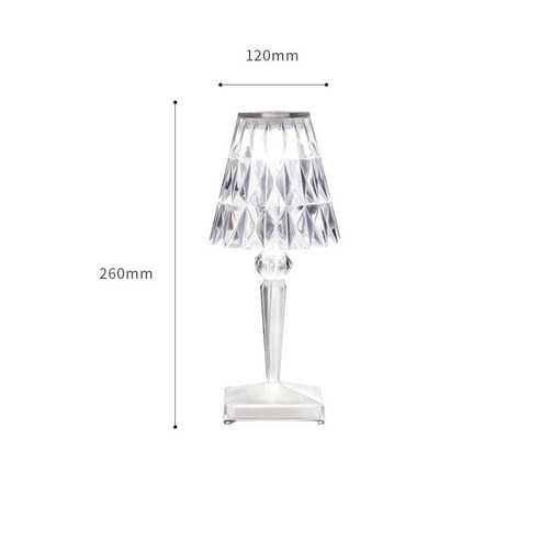 Picky Virgo 눈부신 크리스탈 LED USB 무드등, 투명하다, 충전대금