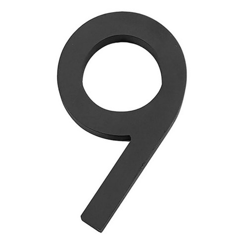 아크릴 집 번호 검정 5 인치 높이 현대 가정 문은 정문 아파트 호텔을 위한 숫자를 표시합니다, 9