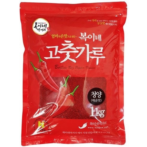 복이네먹거리 청양고추가루 김치/찜용 매운맛, 1kg, 1개