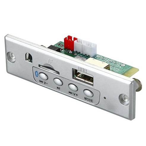 2x25W 앰프 MP3 플레이어 디코더 보드 6V-12V 블루투스 5.0 자동차 FM 라디오 모듈 지원 TF USB AUX, 실버 화이트