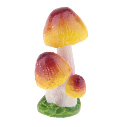 ST SHOP 미니어처 버섯 입상 마이크로 조경 가든 아트 장식, 보라색 3 헤드 B, 3.5x3x5 cm, 수지