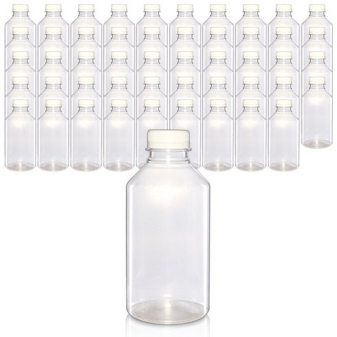 경진기업 페트병 티오피 500ml 50개 35파이 2종택1 마개포함 쥬스페트 라떼병 더치병 에이드병, 흰색