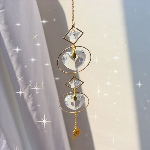 크리스탈 썬캐쳐 diy 만들기 자개 모빌 드림캐처 장식 인테리어 아크릴 차량용 선캐쳐 매달려 문 포수 펜던트 바람 종소리 레인보우 프리즘 창 드롭 벨 크리스마스 트리 홈, s7