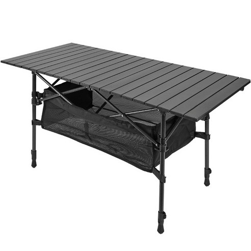 Montheria 높이조절 캠핑 롤 테이블 접이식 캠핑 롤 테이블 + 보관용 팩 A606-007