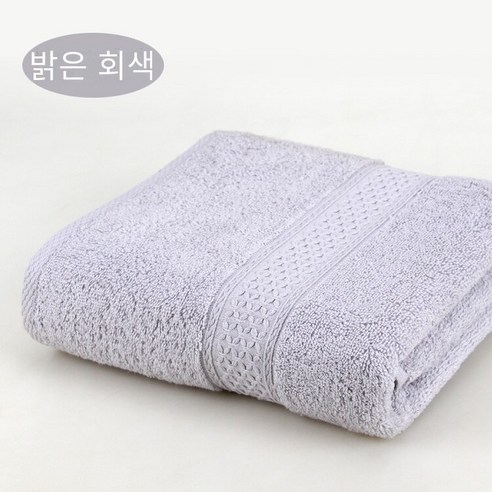 면 목욕 타월 성인 부드러운 흡수성 두꺼운 가정, 라이트 그레이, {"크기":"140x70cm"}