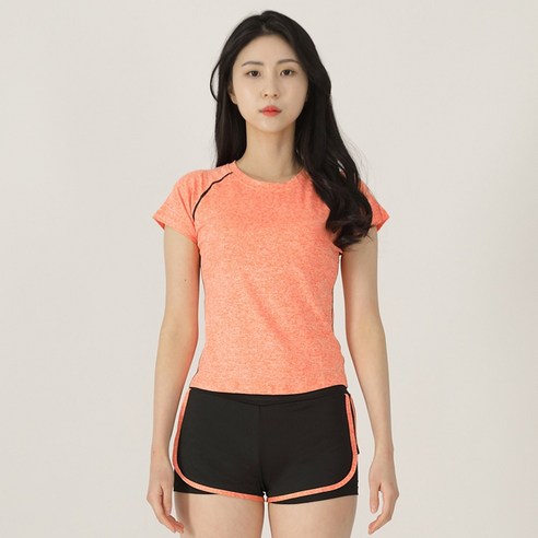 나야스타일 여성용 요가복 에어 딜라잇 라인 숏 슬리브