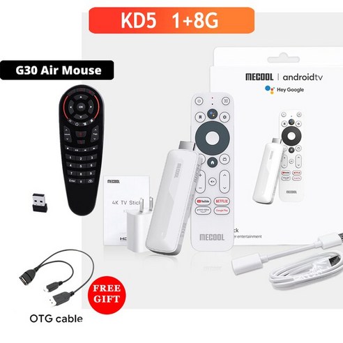 스트리밍 미디어 플레이어 아이리버 T70 시즌2 MP3 8GB, 블루그레이 10 Mecool 미니 스트리밍 미디어 플레이어 안드로이드 11 TV 스틱 HDR10 스마트 박스 1GB 8GB 와이파이 24G 5G BT50 동글 KD5, 영국 플러그_KD5 G30 OTG, 영국 플러그+KD5 G30 OTG
