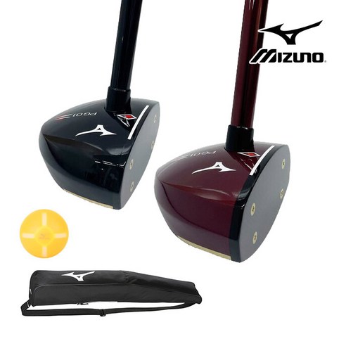 (미즈노/일본직수입정품) PG01 파크골프 클럽(3종 세트 구성), 블랙 세트 85cm