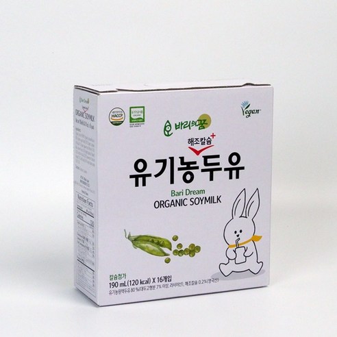 이노푸드 바리의꿈 유기농 두유, 190ml, 48개