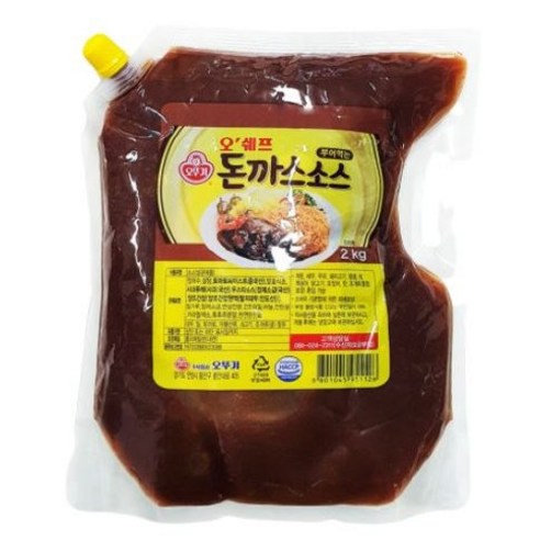 오뚜기 오쉐프 부어먹는 돈까스소스2kg, 2kg, 8개