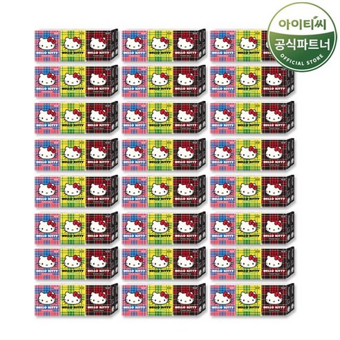 홈스웰 헬로키티 휴대용 포켓티슈, 10매, 30개