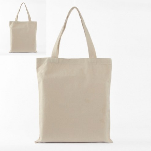 우주마켓 흰색 무지 에코백 무지가방 꾸미기 보조가방 천가방 데일리 캔버스백B 20CM