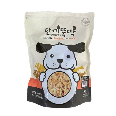한끼뚝딱 황태와 오리고기 반려견 습식사료, 오리, 1개, 1kg